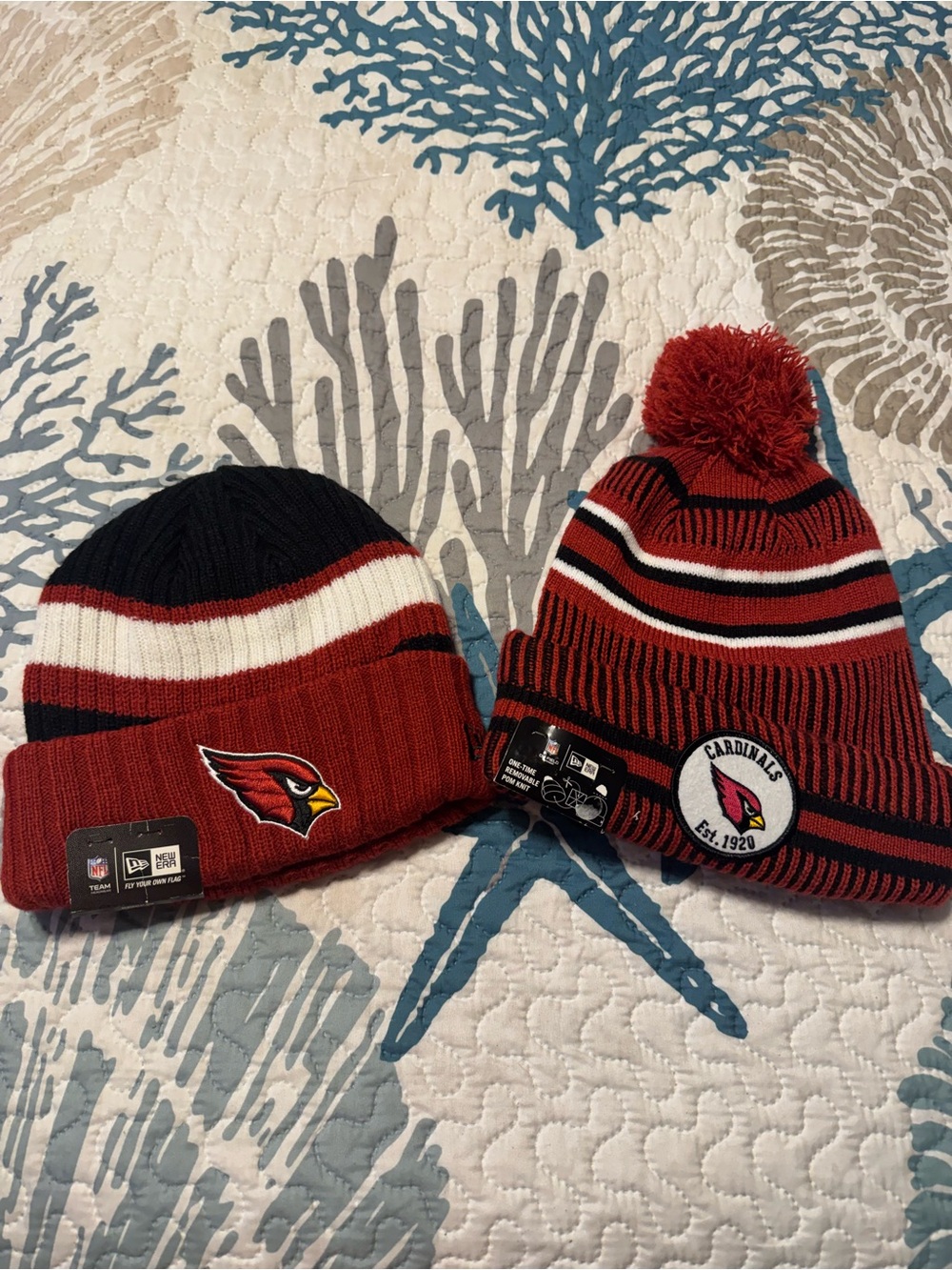 New Era Arizona Cardinals Beanie Hats - Red/Black/White